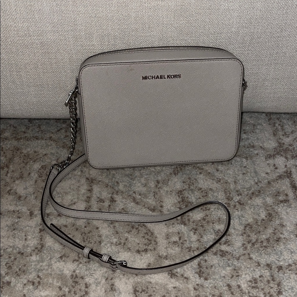Michael Kors Light Gray Crossbody Bag